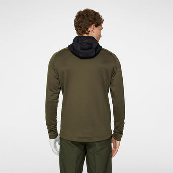 Adam Quarter Zip Hood Forest Green