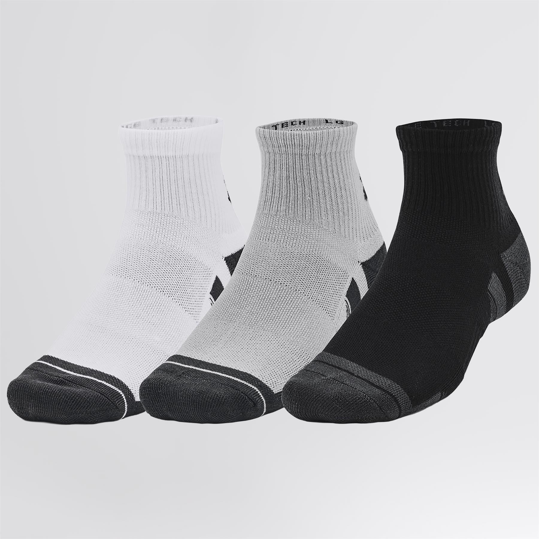 Performance Tech 3PK Quarter Socks Grey