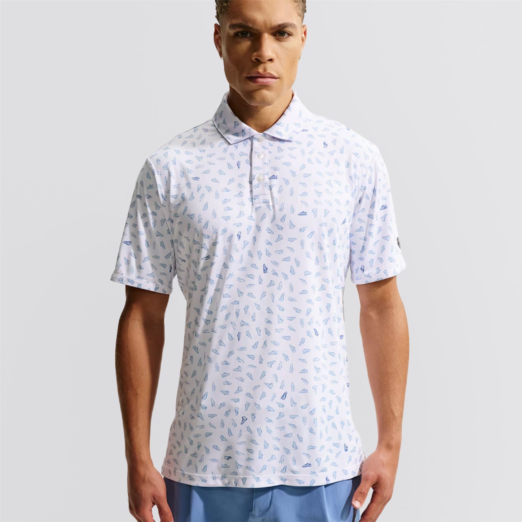 Dri-FIT Par 5 Shoe Print Polo White