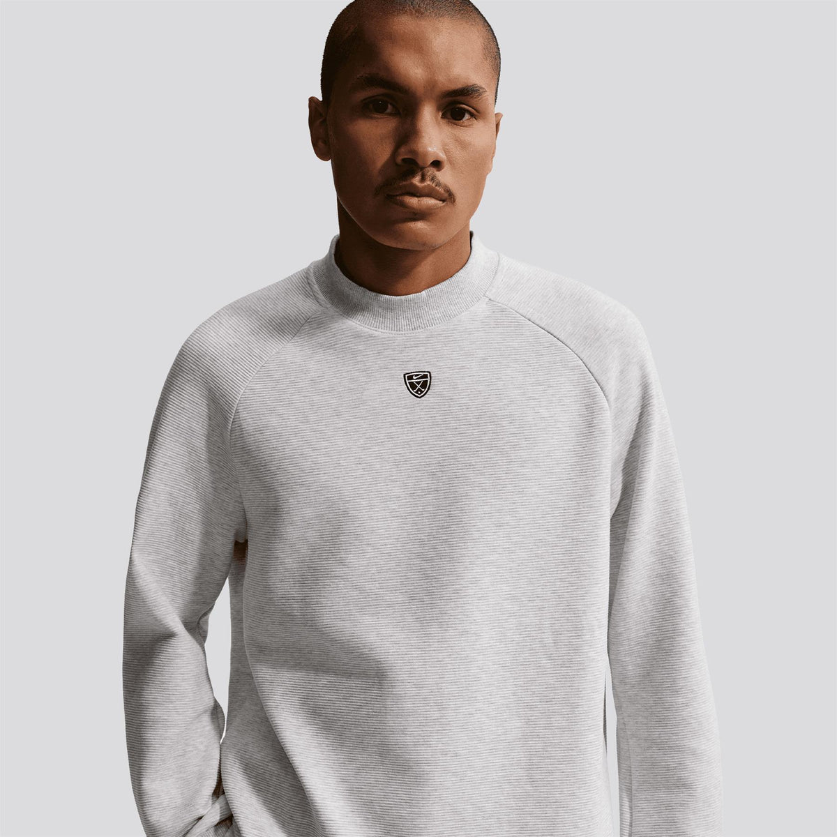 Therma-FIT Par 5 Crew Neck Wolf Grey/White