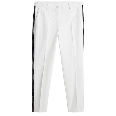 Womens Meghan Micro Stretch Side Stripe Trousers White - SS24