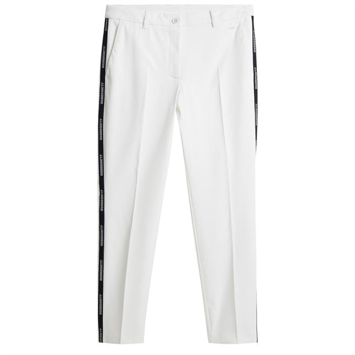 Womens Meghan Micro Stretch Side Stripe Trousers White - SS24