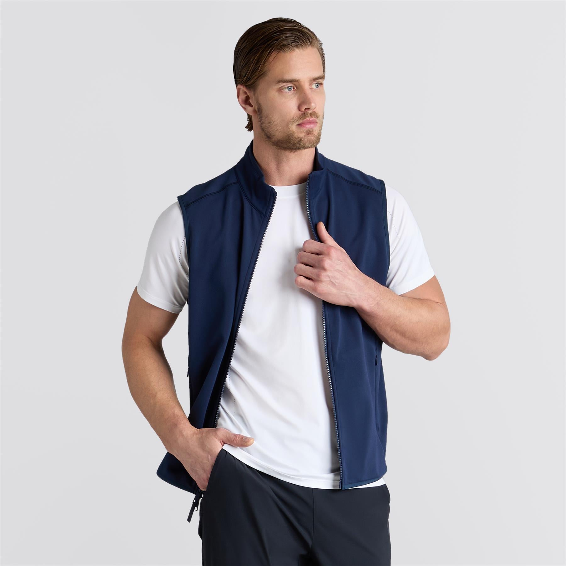 Tech French Terry Full Zip Gilet Twilight