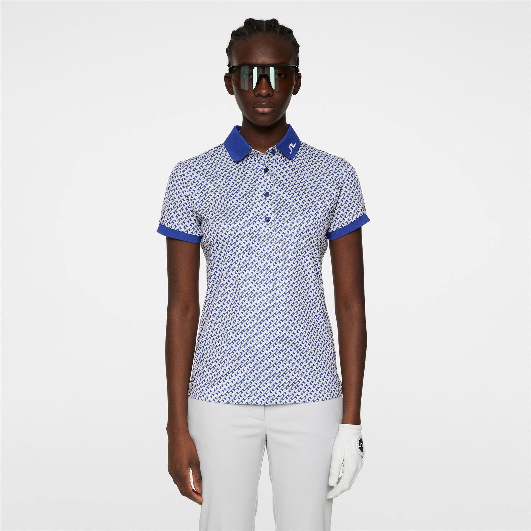 Tour Tech TX Jersey Print Polo Geo Moonbeam