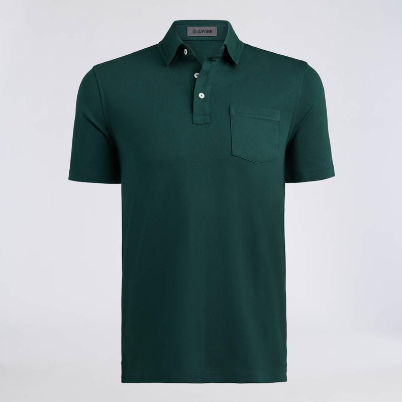 Pocket Pique Polo Pine