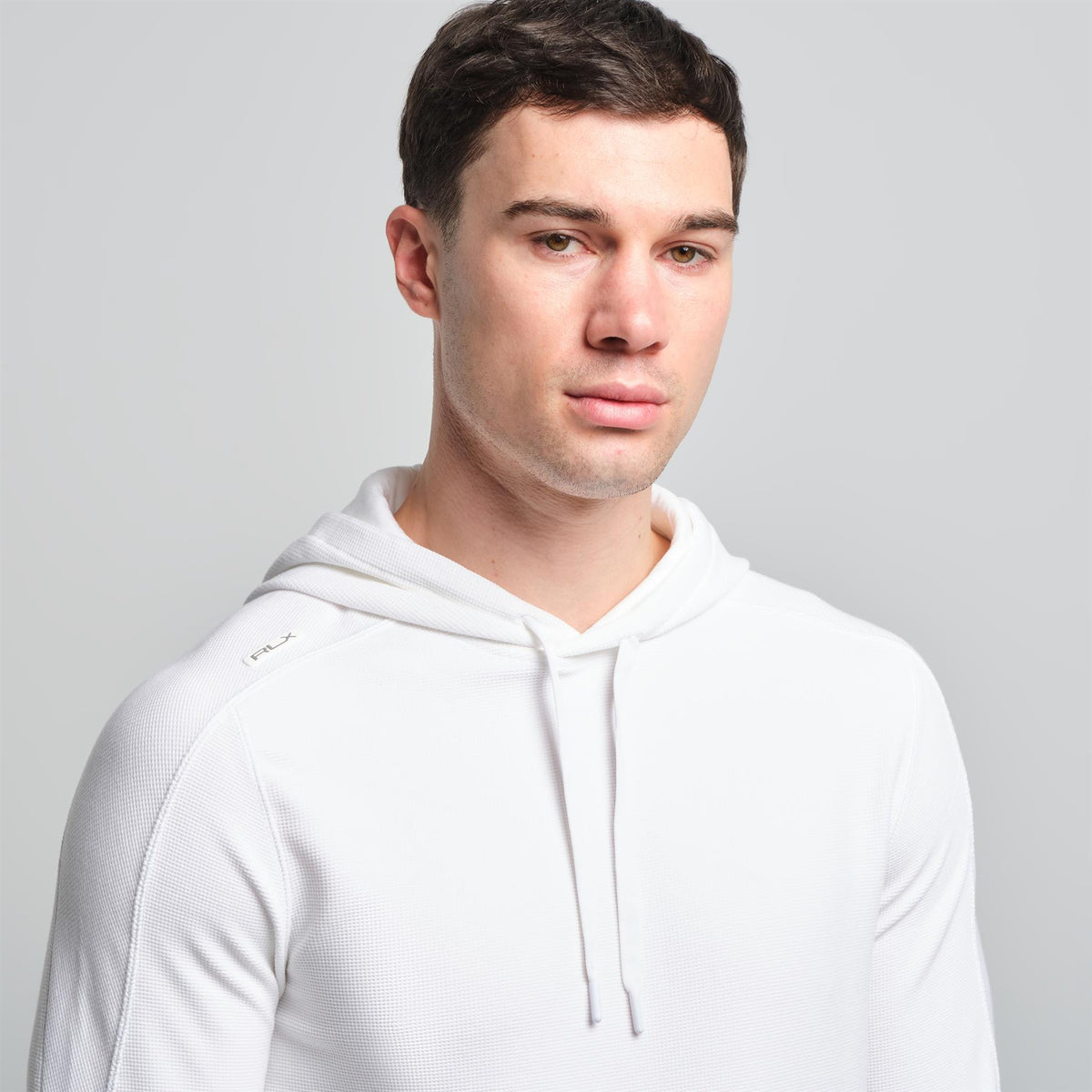 RLX Performance Tech Waffle Knit Hoodie Ceramic White