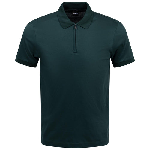 Paras 17 Cotton Quarter Zip Polo Open Green - W24