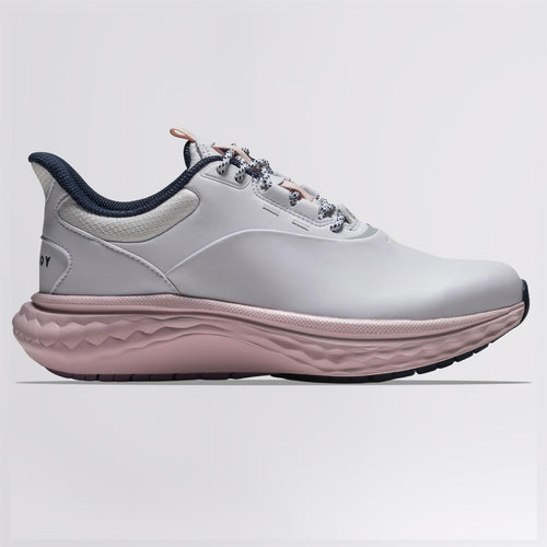 FJ Quantum Spikeless Wide Golf Shoes White/Pink