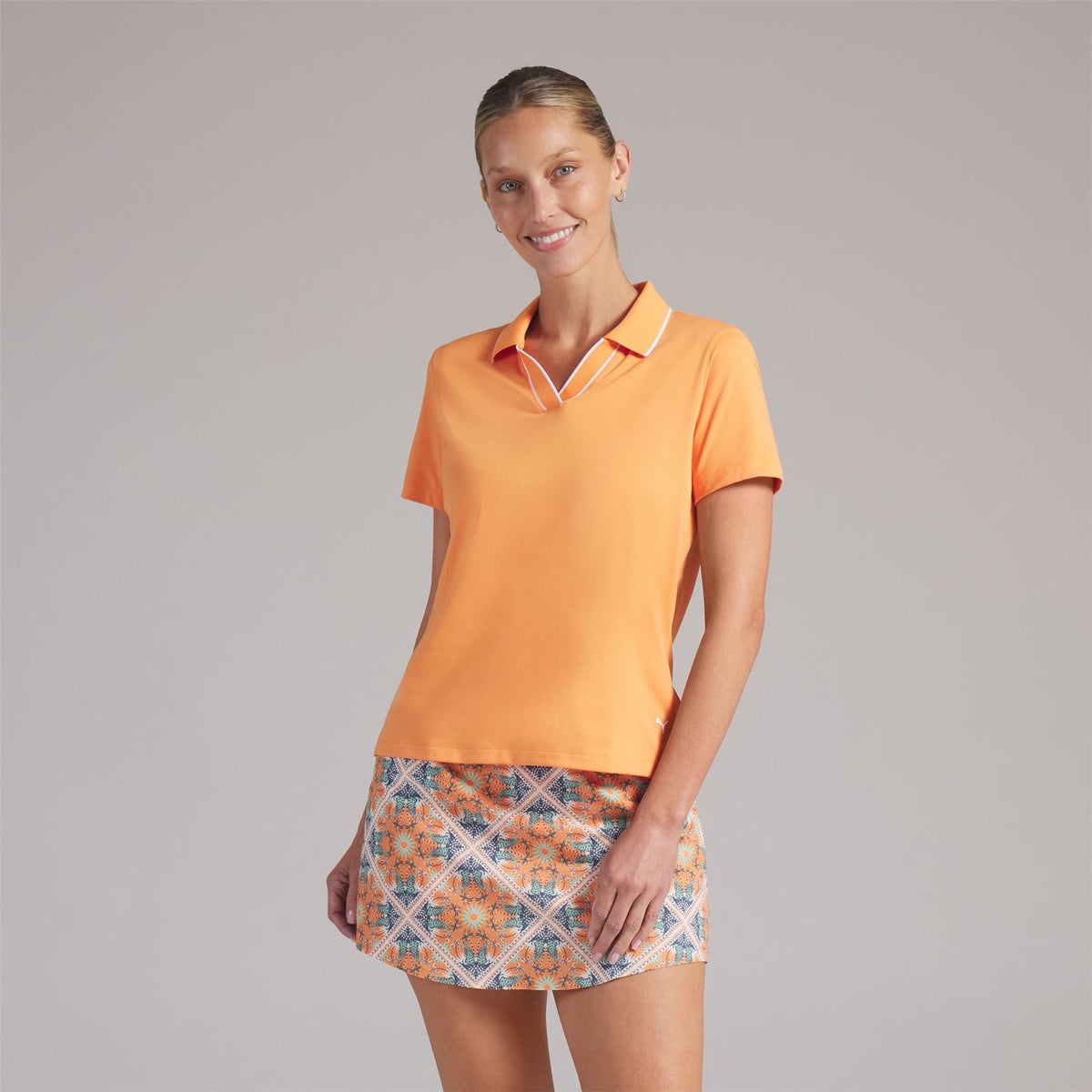 Cloudspun Essential Polo Shirt Melon Glow