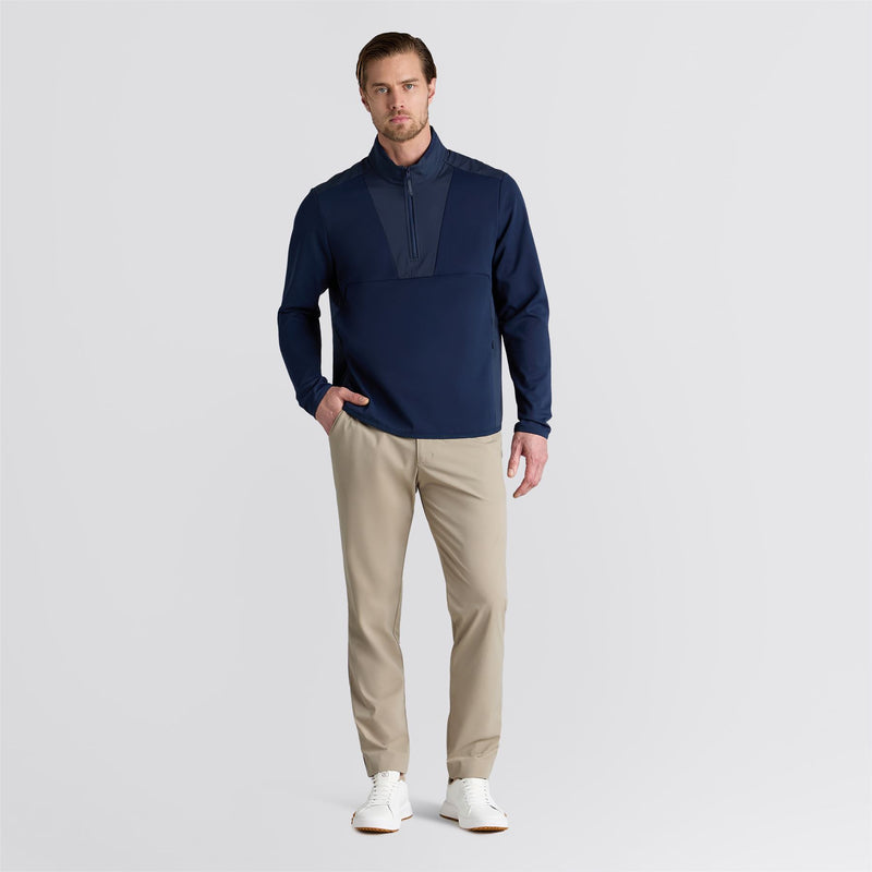 Nylon Panelled Quarter Zip Jacket Twilight