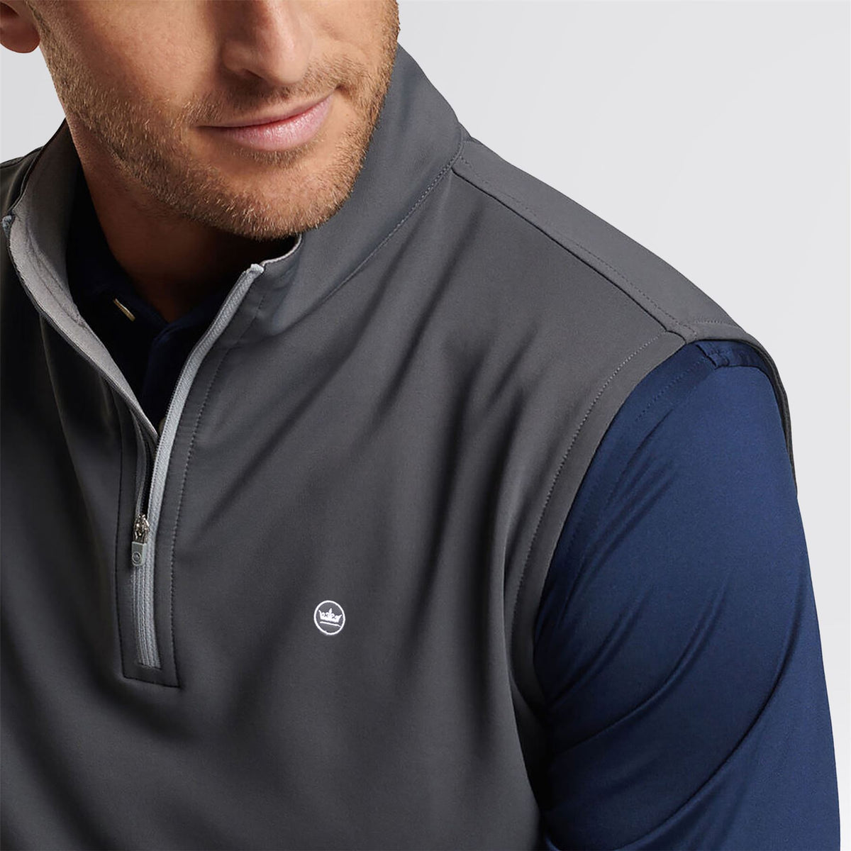 Galway Stretch Loop Ty Quarter Zip Vest Iron