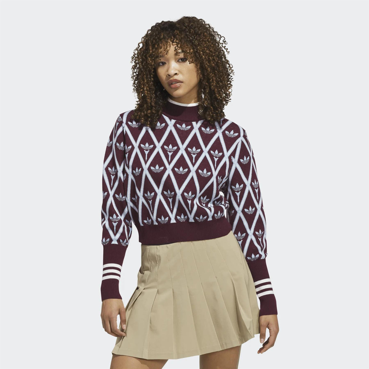 Originals Trefoil Turtleneck Maroon