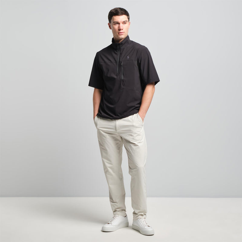 RLX Packable SS Half Zip Pullover Jacket Polo Black