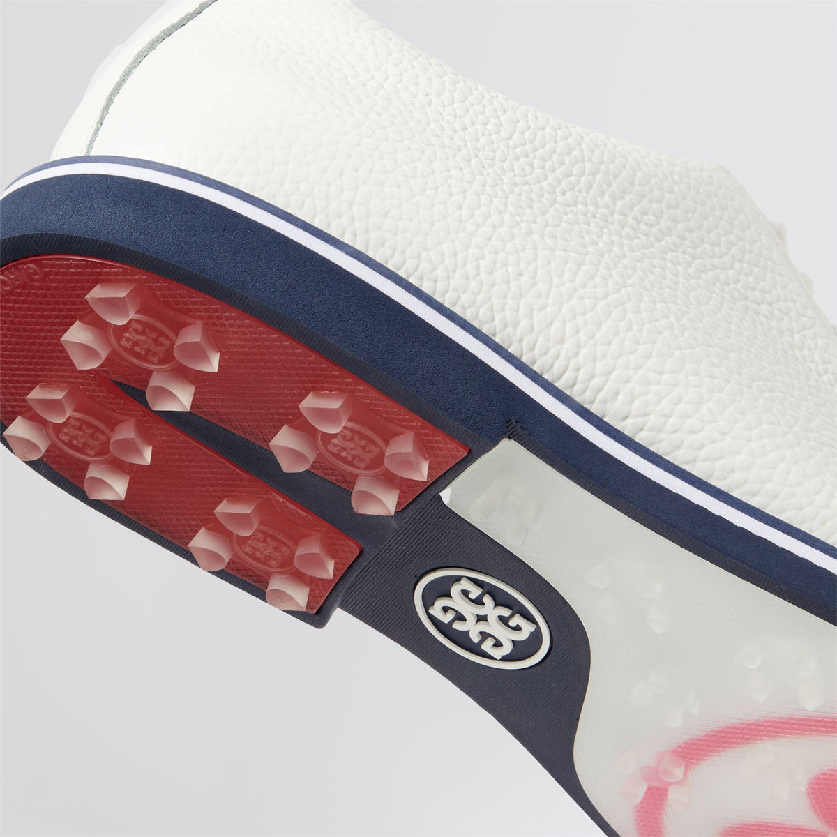 GALLIVANTER Full Grain Leather Golf Shoes Snow/Twilight