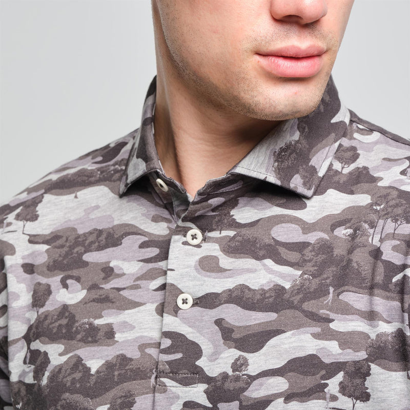 RLX Luxury Performance Jersey Polo Charcoal Grey Course Camo