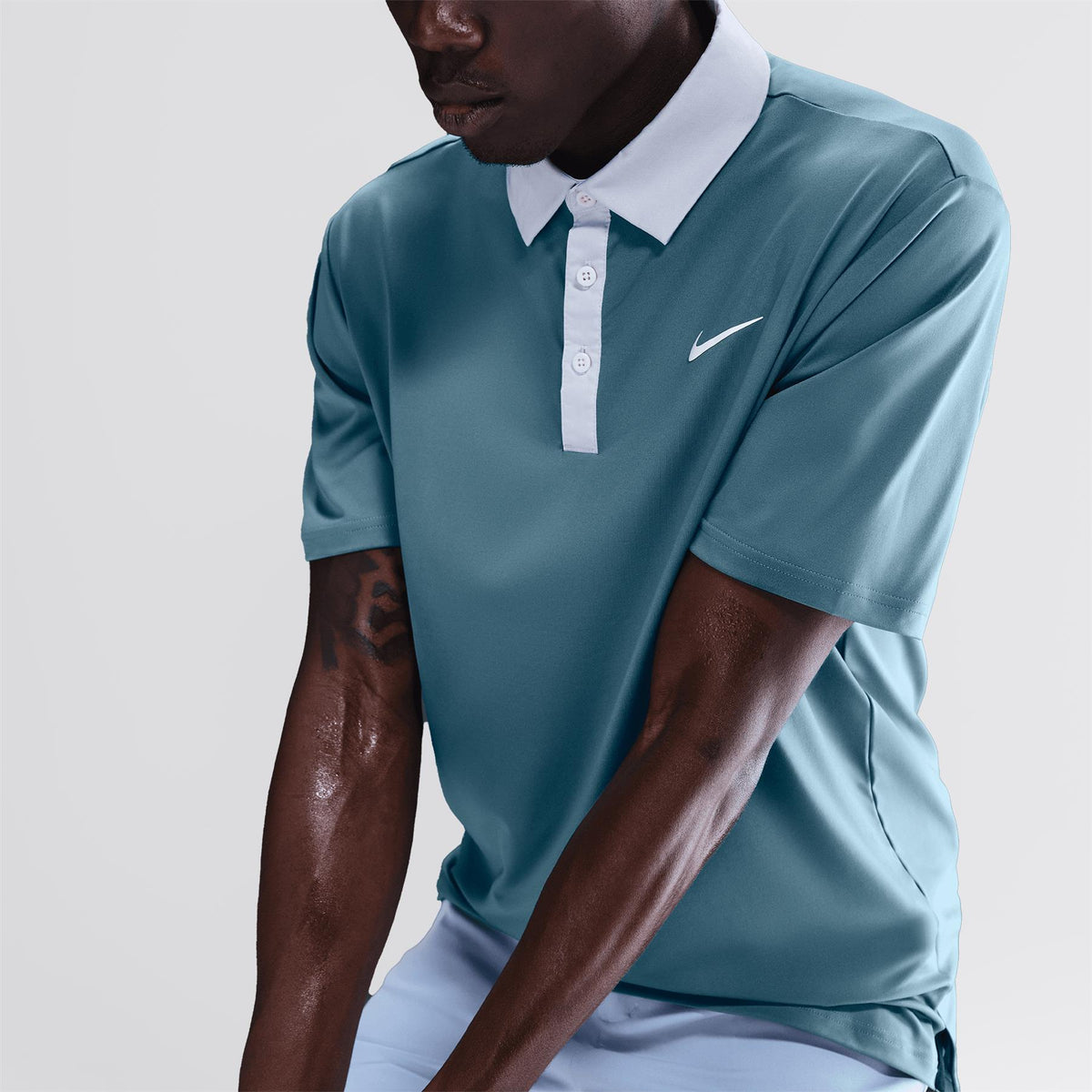 Dri-FIT Tour Contrast Polo Smokey Blue/Pure Platinum/Pale Ivory