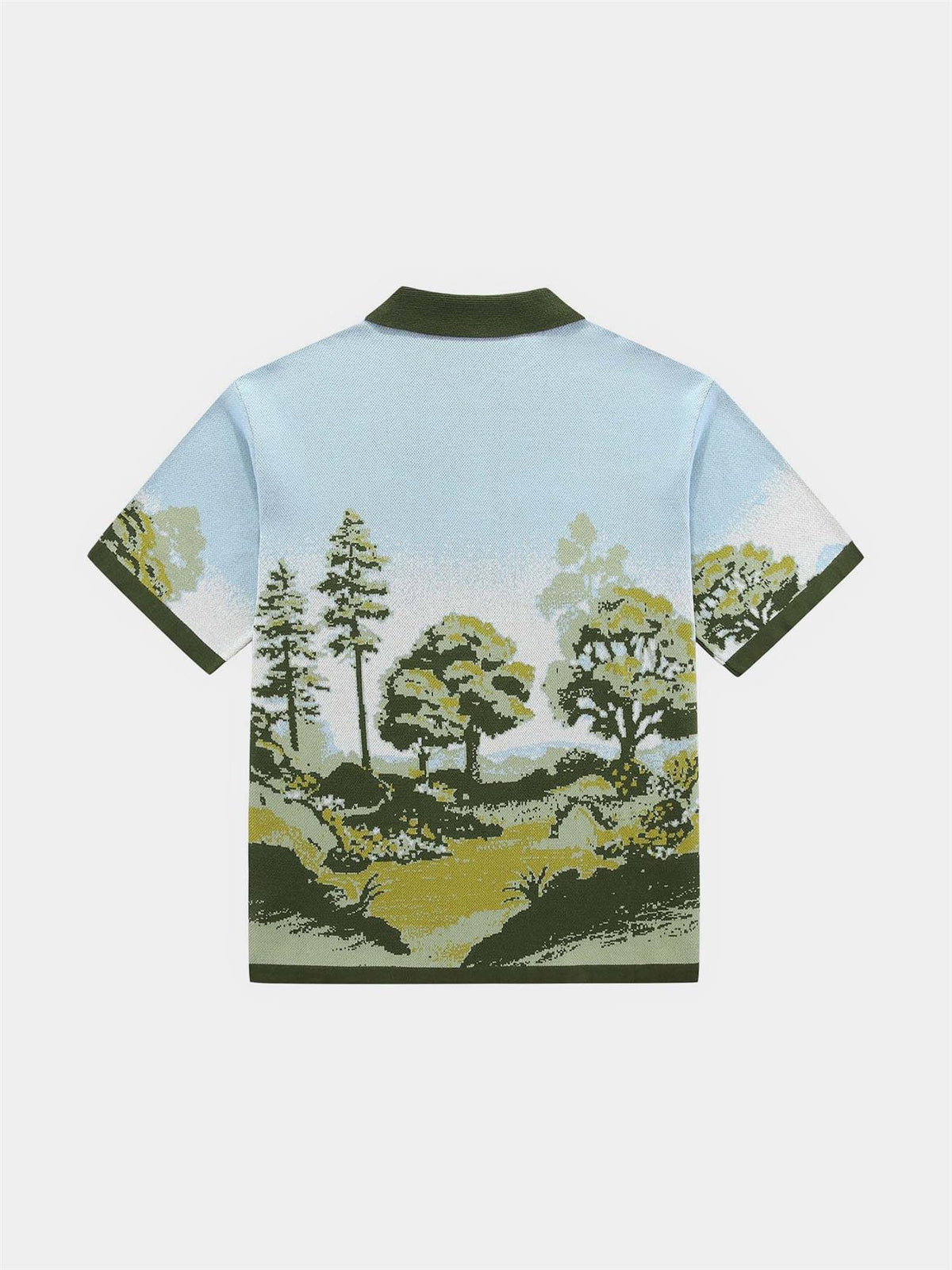 Blooming Grounds Knit Polo Garden Sky