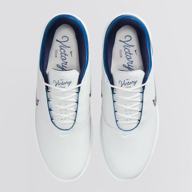Victory Tour 4 Spiked Golf Shoes Summit White/Metallic Silver/Court Blue