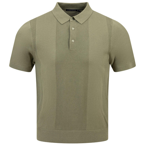 Reymond Regular Fit Knitted Solid Polo Oil Green - SS24