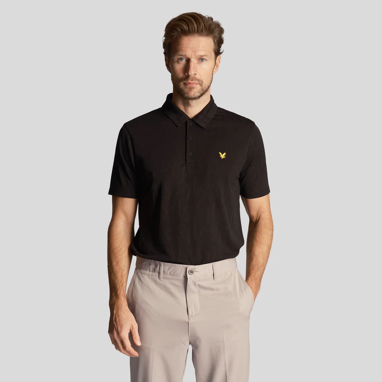 Monogram Jacquard Polo Jet Black