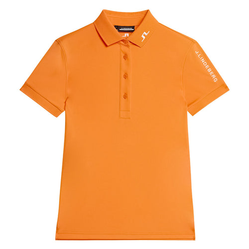 Womens Tour Tech TX Jersey Polo Persimmon Orange - AW24