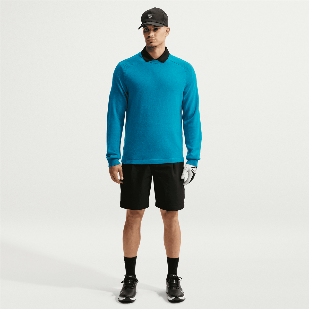 Tailored Performance Crewneck Sweater Baltic Blue/College Navy