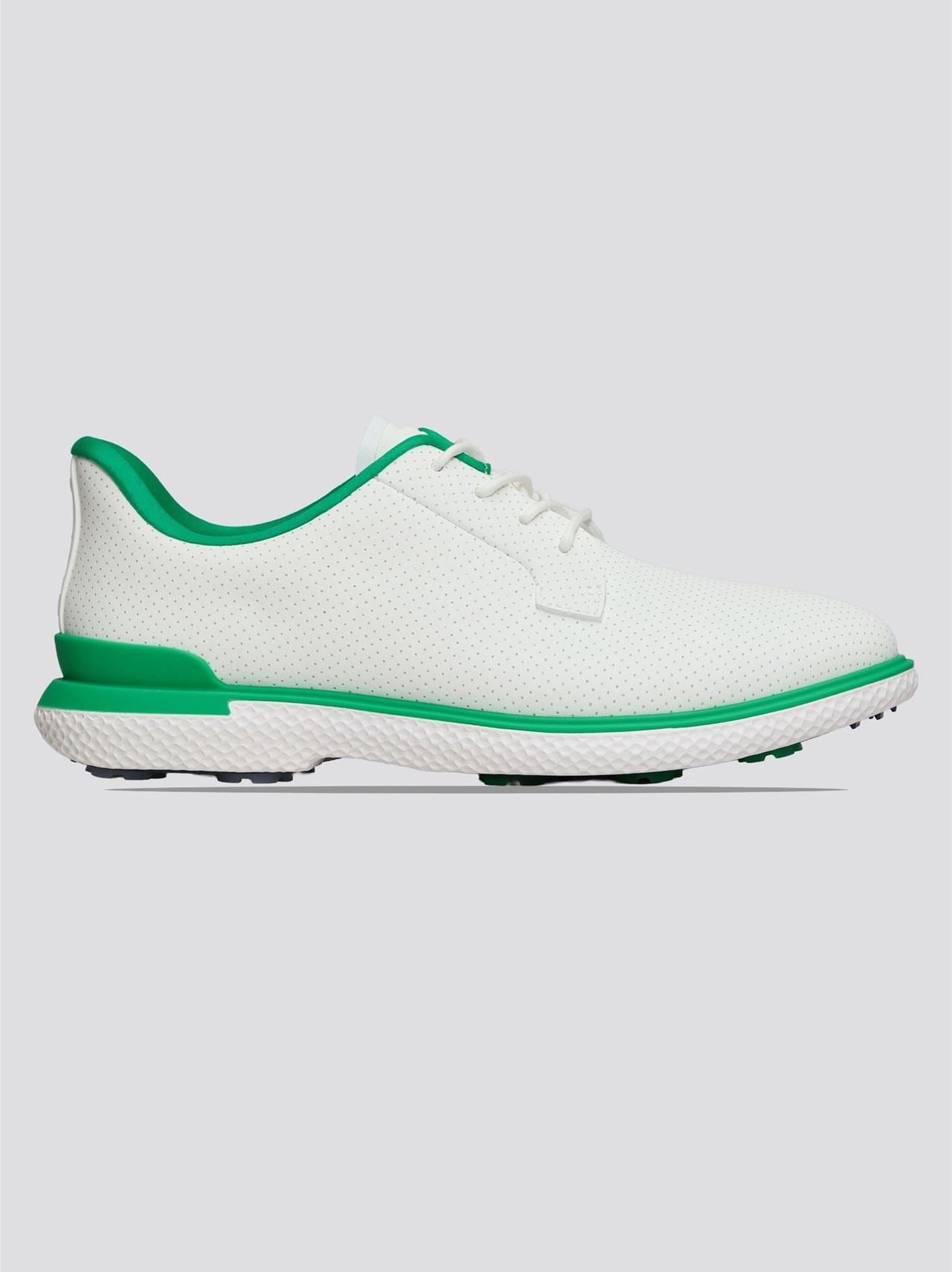 Gallivan2R Perforated Kiltie Spikeless Golf Shoe Snow/Clover