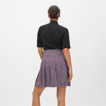 Mira Pleated Regular Fit Skort Hexagon Red