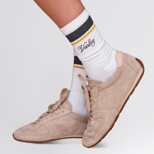 Lamar Club Stripe Socks White/Forest/Ochre