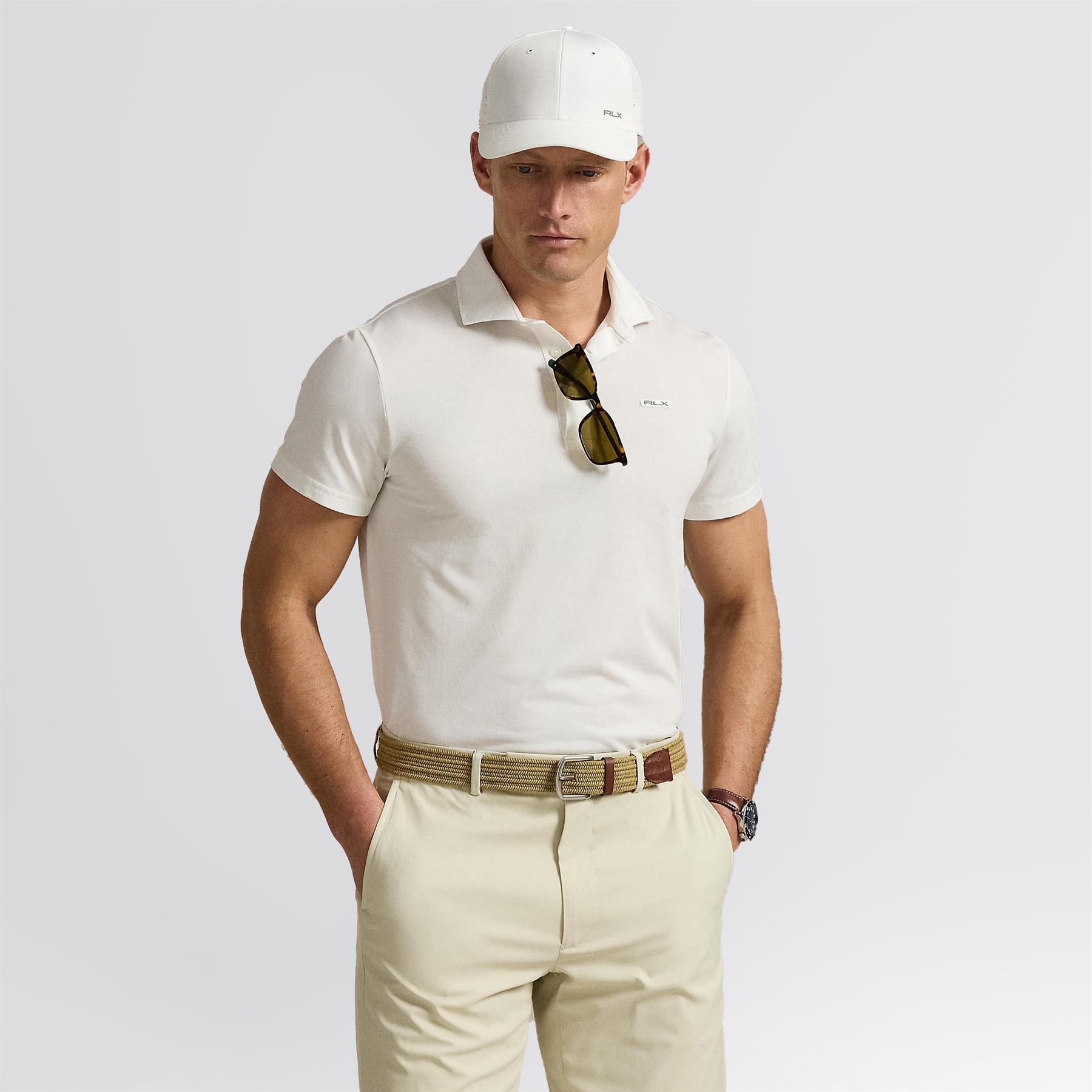 RLX Tailored Performance Polo Shirt Ceramic White