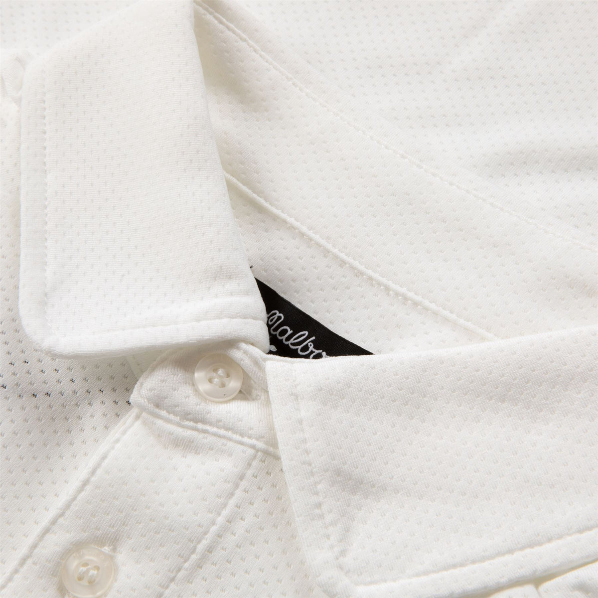 Evergreen Raglan Sleeve Mesh Polo White
