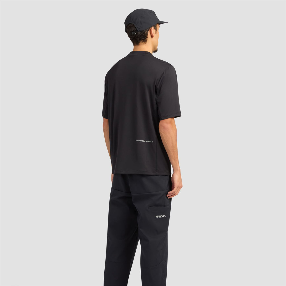 Course Mock Neck Polo Black