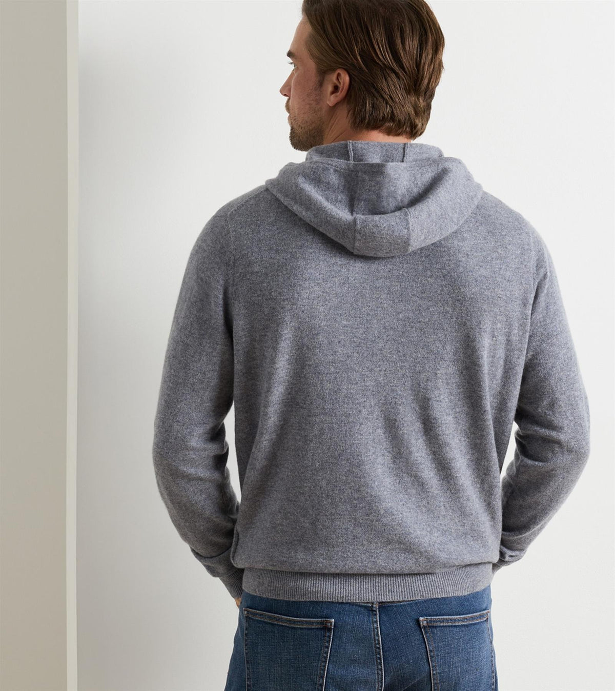 Crown Heritage Cashmere Hoodie Sweater Oslo Grey