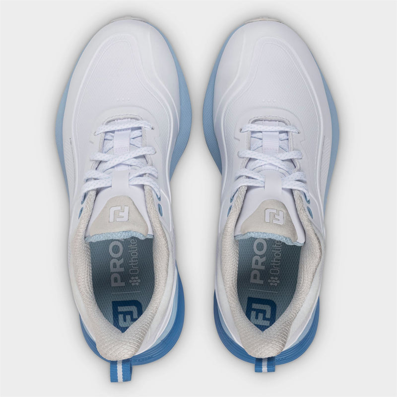 Pro Spikeless Wide Golf Shoes White/Blue