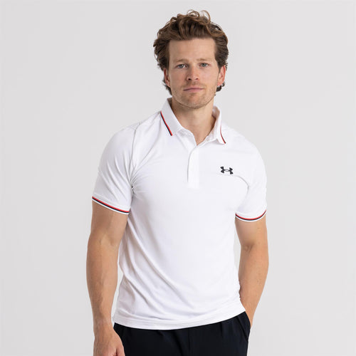 Playoff 3.0 Rib Polo White/Racer Red/Black