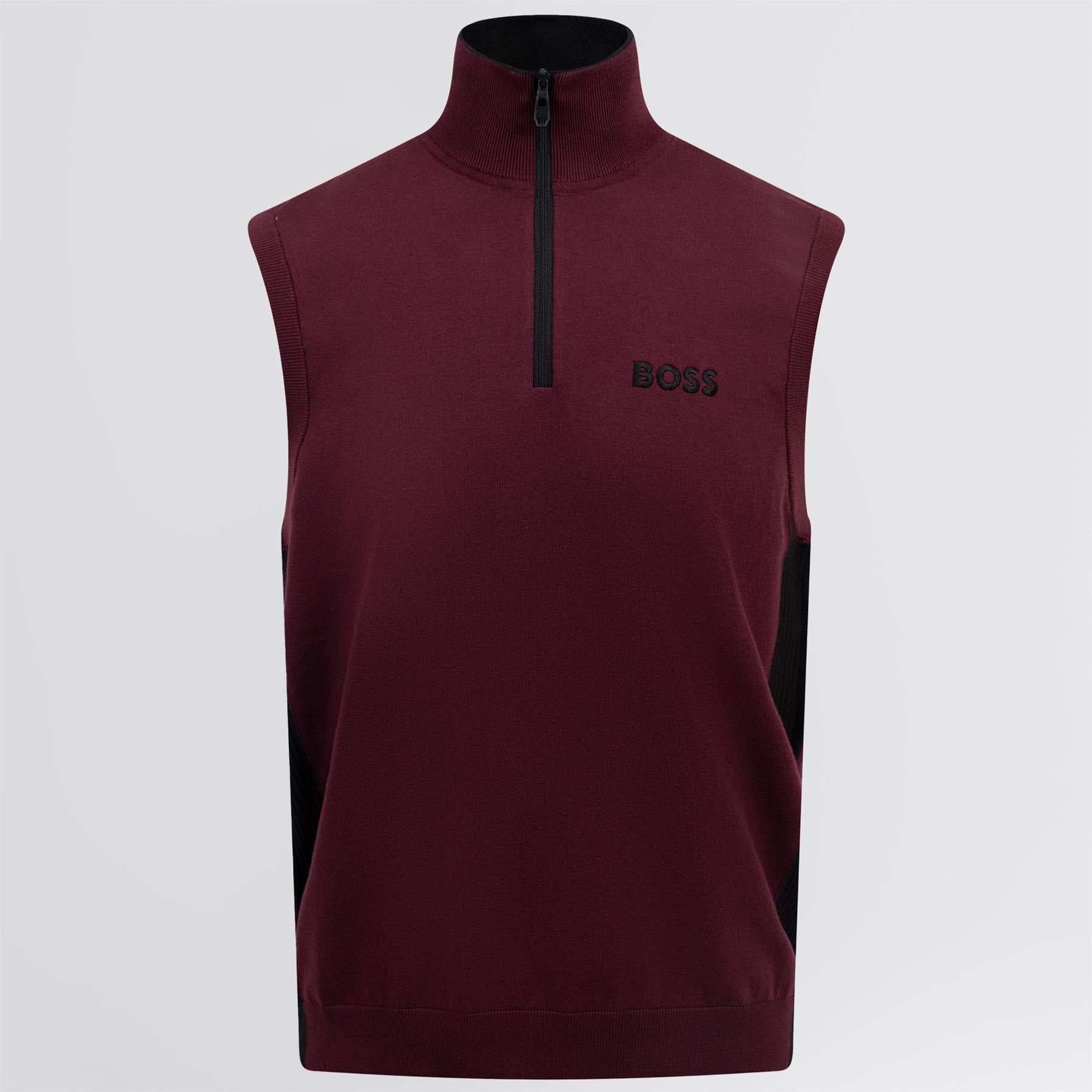 Golf Quarter Zip Gilet Medium Red