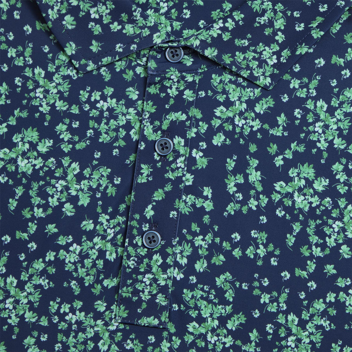 Floral Print Tech Jersey Polo Clover