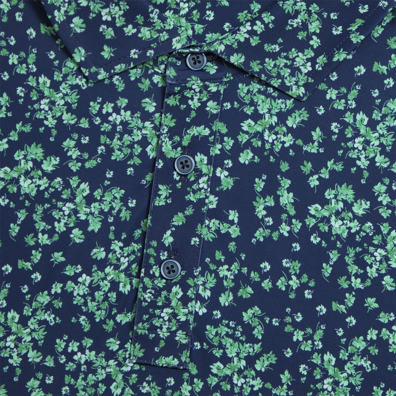Floral Print Tech Jersey Polo Clover