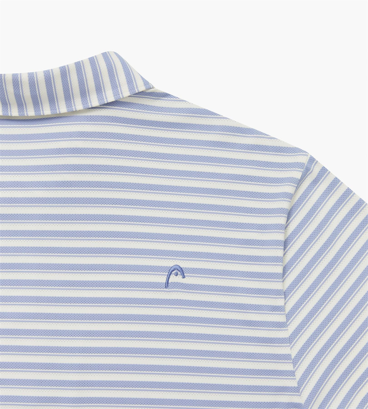 Engineer Stripe Polo Dusty Blue/White
