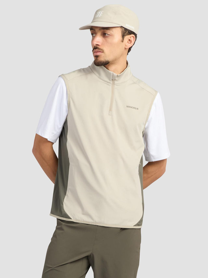 Quarter Zip Tech Vest Dune