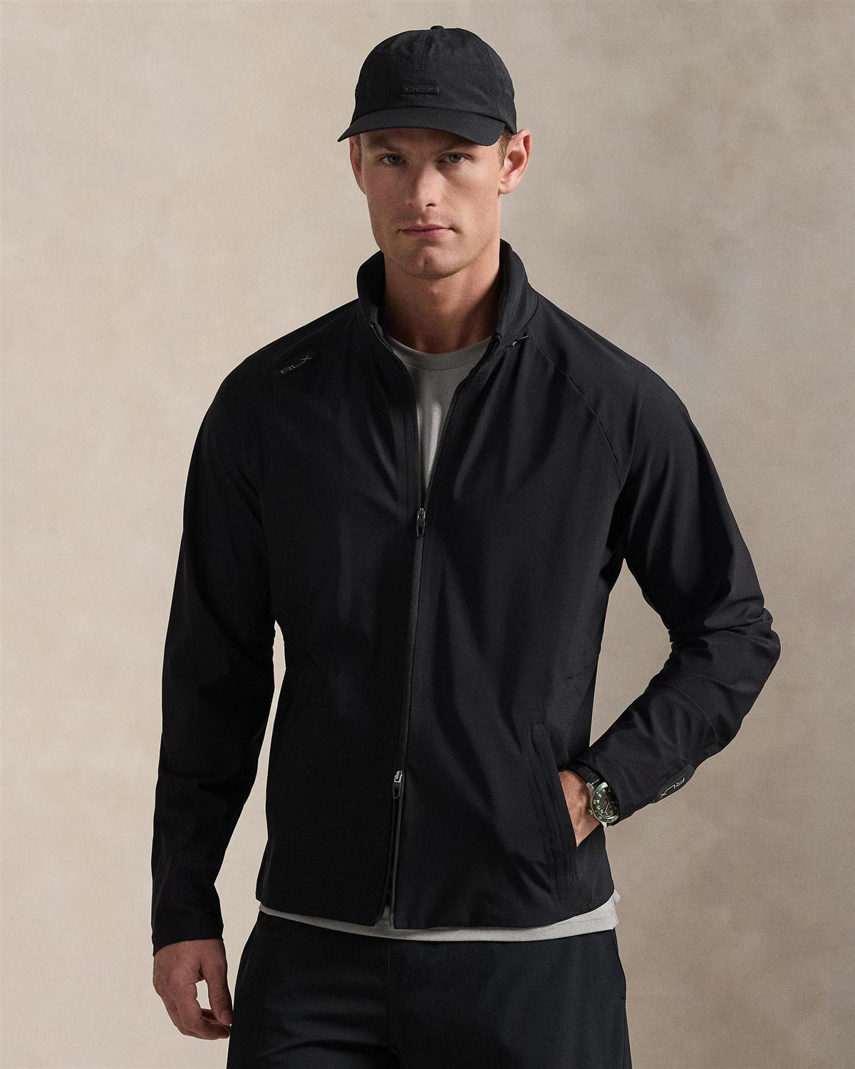 Lightweight Hooded Jacket Polo Black