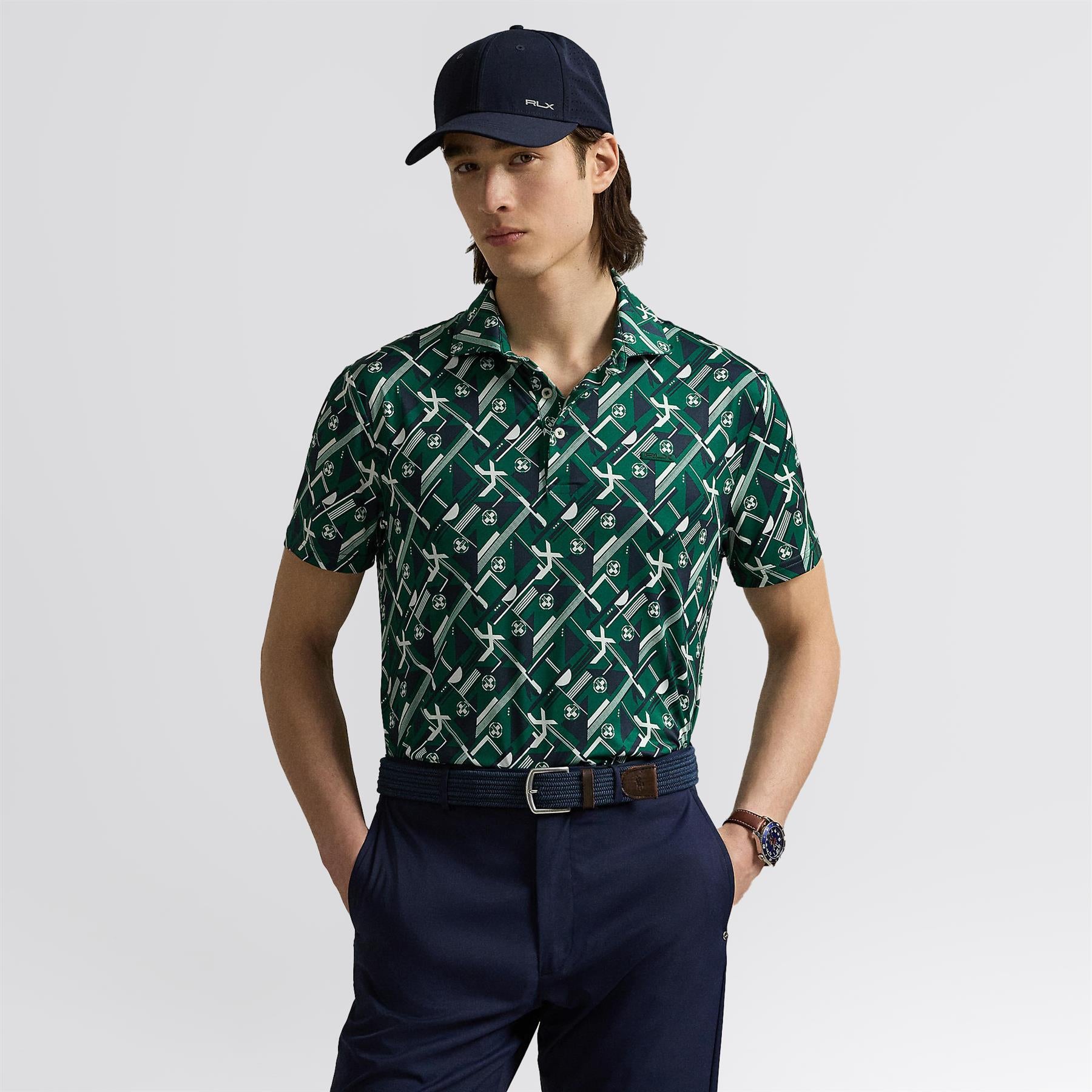 RLX Tailored Fit Polo Kelly Green RLX Action Graphic