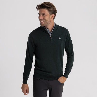 Autumn Crest Quarter Zip Knit Nordic Pine