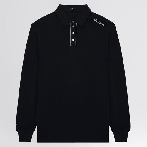 x Jesper Parnevik LS Cotton Pique Polo Black