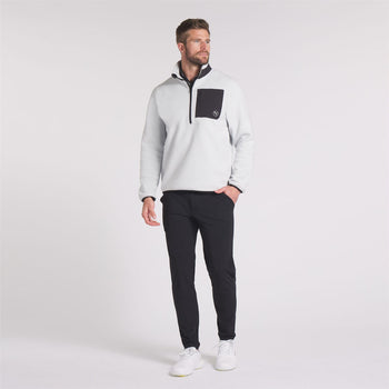 Fleece Quarter Zip Mid Ash Gray/Puma Black