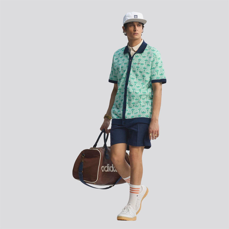 Originals Knit Polo White/Clear Mint/Court Green