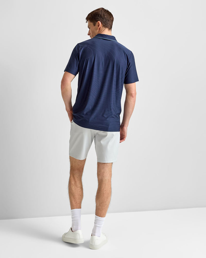 x RC Jacquard Polo Deep Navy