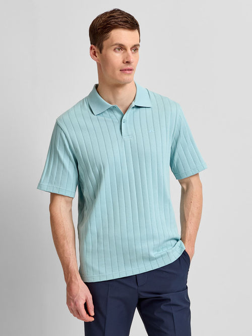 Simon Stripe Polo Forget-Me-Not