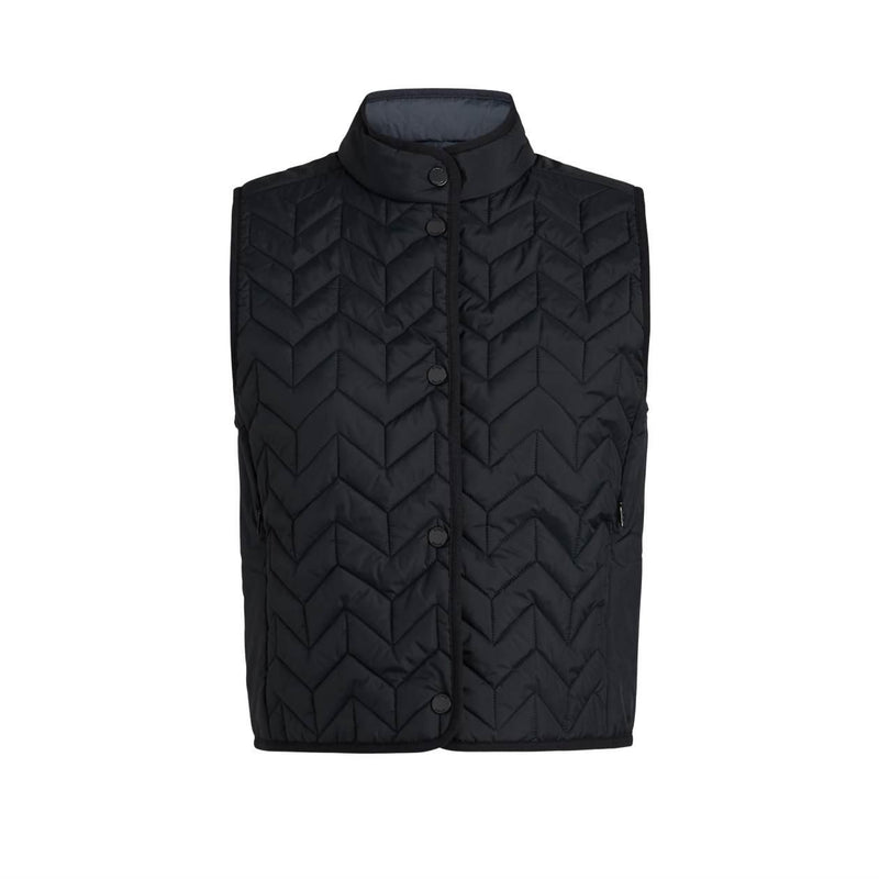 Lightweight Chevron Quilted Vest Onyx