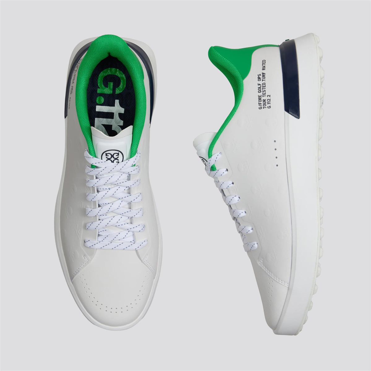 G.112 Embossed Skull & Tees Hybrid Spikeless Golf Shoe Snow/Clover